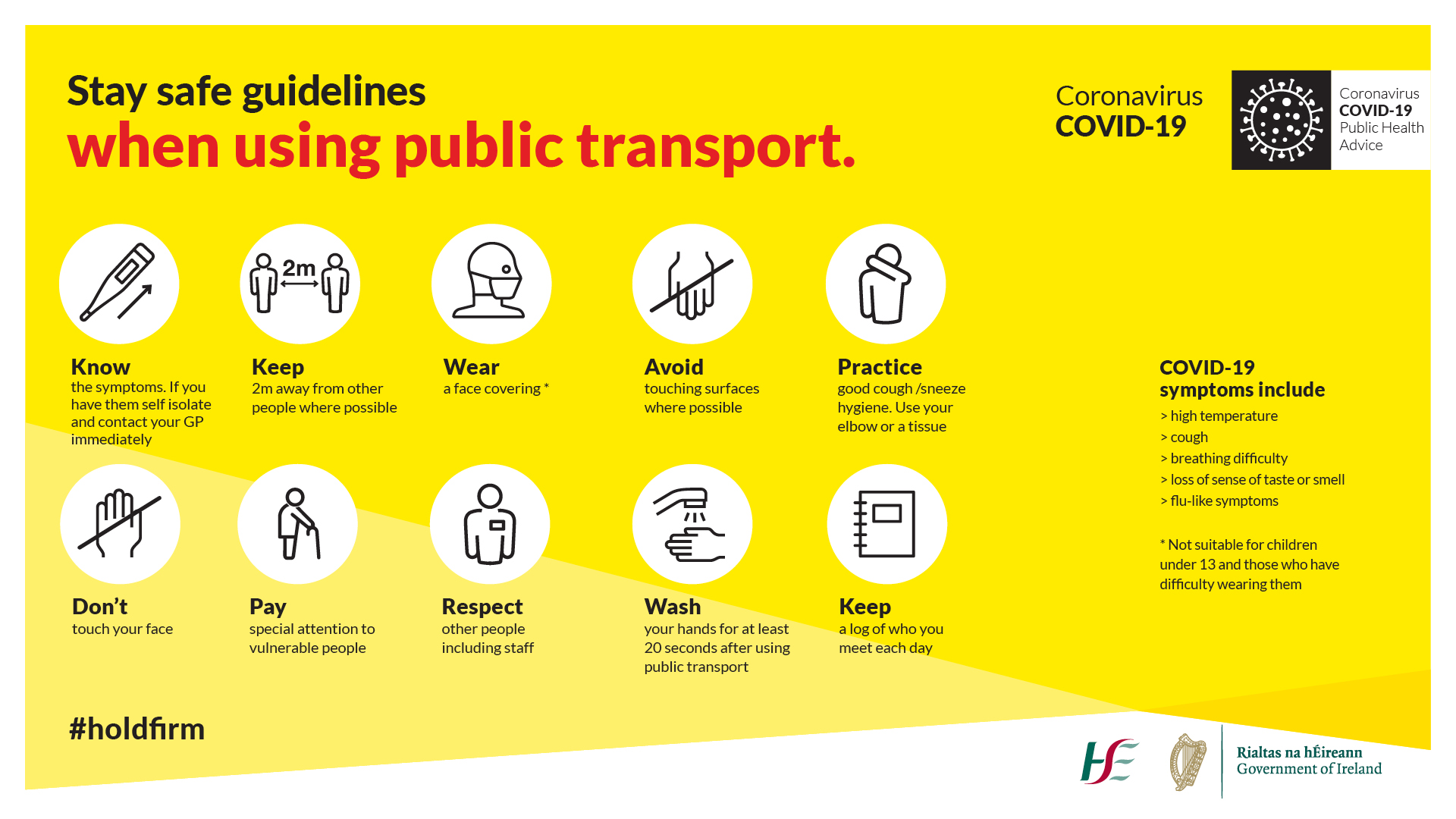 COVID19 Stay Safe Guidelines Screen Poster_public transport Local
